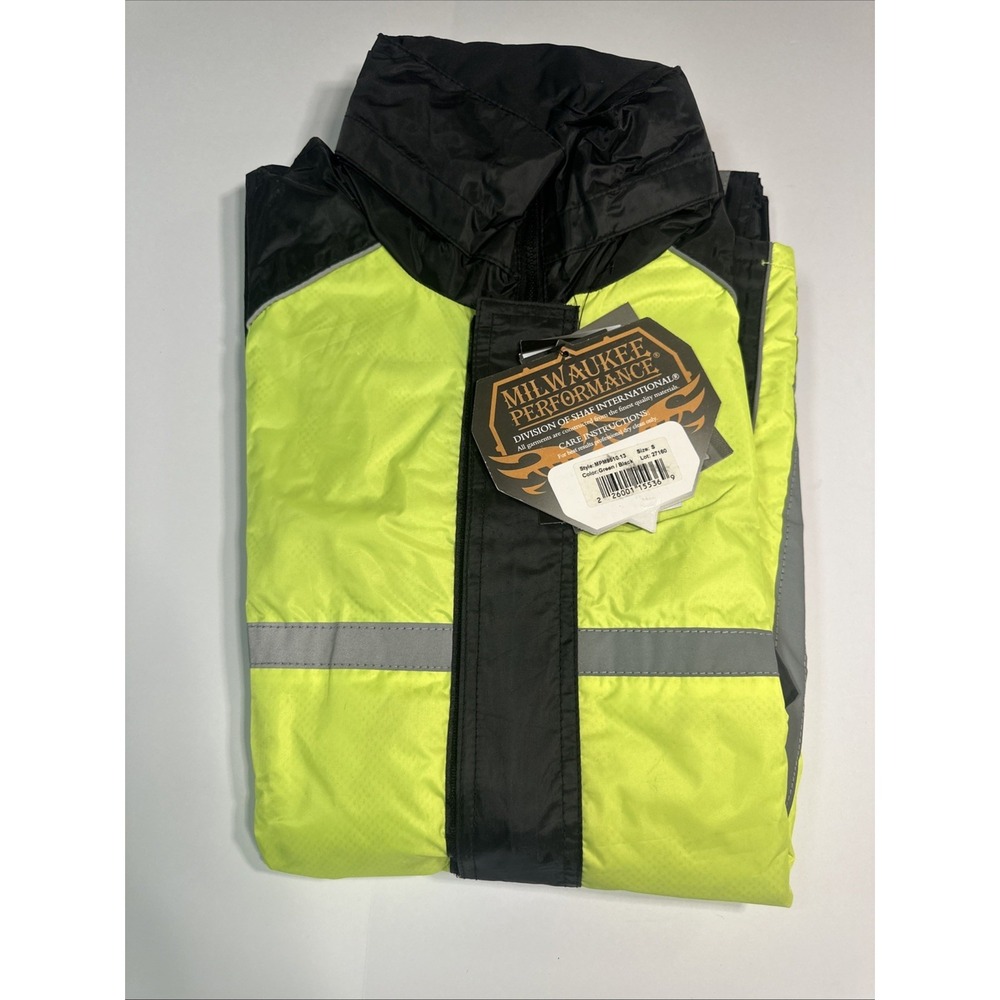 Milwaukee MPM9510.13 Men's Hi Vis Motorcycle Water Resistant RainSuit Size S